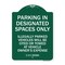 Signmission Parking in Designated Spaces Illegally Parked Vehicles Cited or Towed Alum, 18" x 24", GW-1824-23438 A-DES-GW-1824-23438 - alternate 1